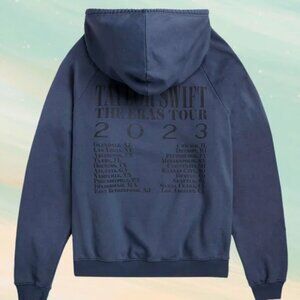 NWT - Taylor Swift The Eras 2023 Tour Washed Blue Hoodie - Size XL